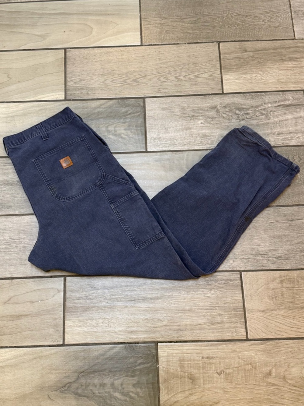 Carhartt Men's Dark Navy Relaxed Work Jeans